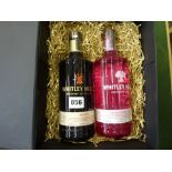 Gin: Silent Pool, 70 cl, in painted bottle, in box (x1), Whitley Neill Original Dry Gin, 70 cl (x1),