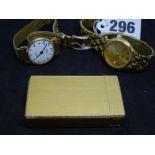 A Loengrin lady's wrist watch, in 18 ct gold on metal bracelet, a Tissot gilt-metal lady's wrist