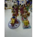 Eight Royal Doulton hand decorated porcelain figures featuring characters from The Wind in the