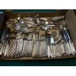 An extensive Italian EPNS cutlery service by Sambonet, originally for 12, of 13-piece place