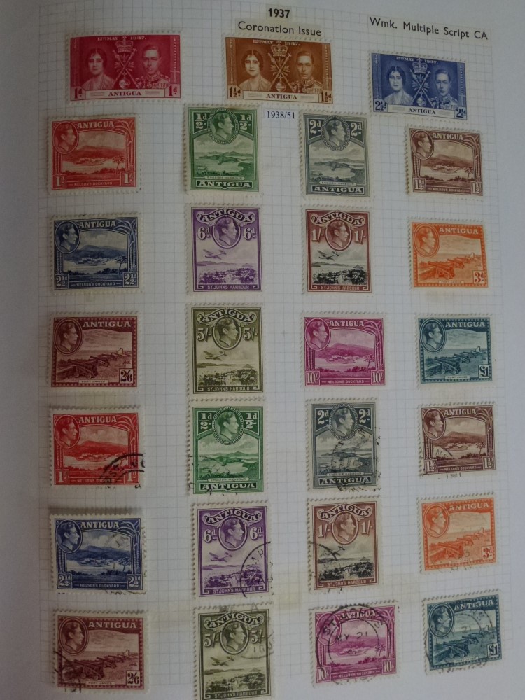 Antigua: 1872 issues to 1/-, 1903 to 5/-, 1921-9 to £1, 1932 issues to 5/-, G VI to £1; Barbuda: - Image 3 of 5