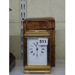 A French brass carriage clock, circa 1900, retailed by Weir & Sons, Manchester, gong-striking, 17.