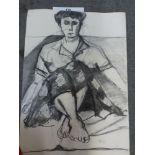 A collection of loose pencil drawings of female nude figure studies (quantity) WE DO NOT ACCEPT