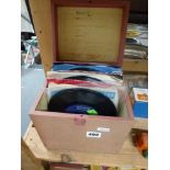 A small case of 7 in records, mainly 1960s and 1970s including The Beatles, Percy Sledge, Simon &