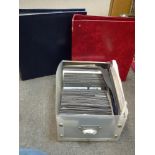 A box full of mint world stamps, some in blocks, filed by country, an album of Royal Mail