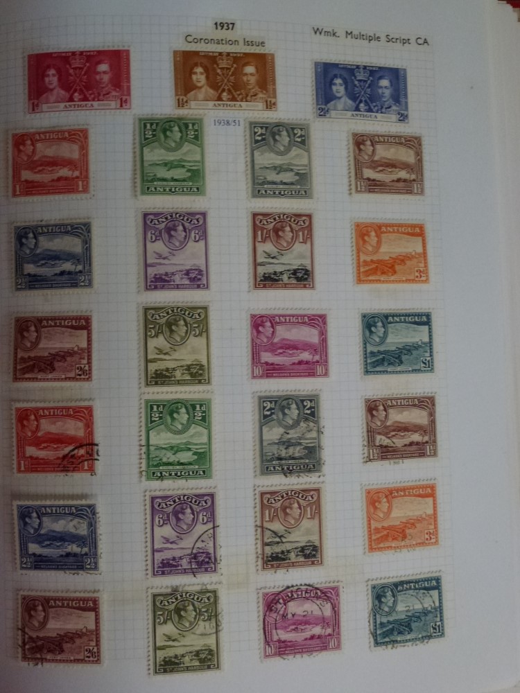 Antigua: 1872 issues to 1/-, 1903 to 5/-, 1921-9 to £1, 1932 issues to 5/-, G VI to £1; Barbuda: - Image 2 of 5