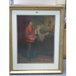 A large collection of various framed items, comprising needlework pictures, decorative coloured