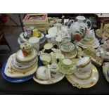 An extensive collection of various pottery and porcelain items comprising Royal Worcester, Crown