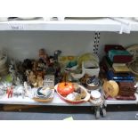 A mixed lot including two Lladro figurines one of a bunny, the second of a goose, a Nao figurine
