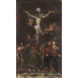 OIL PAINTING OF THE CRUCIFIXION BY GIOVANNI SAGRESTANI CIRCLE OF