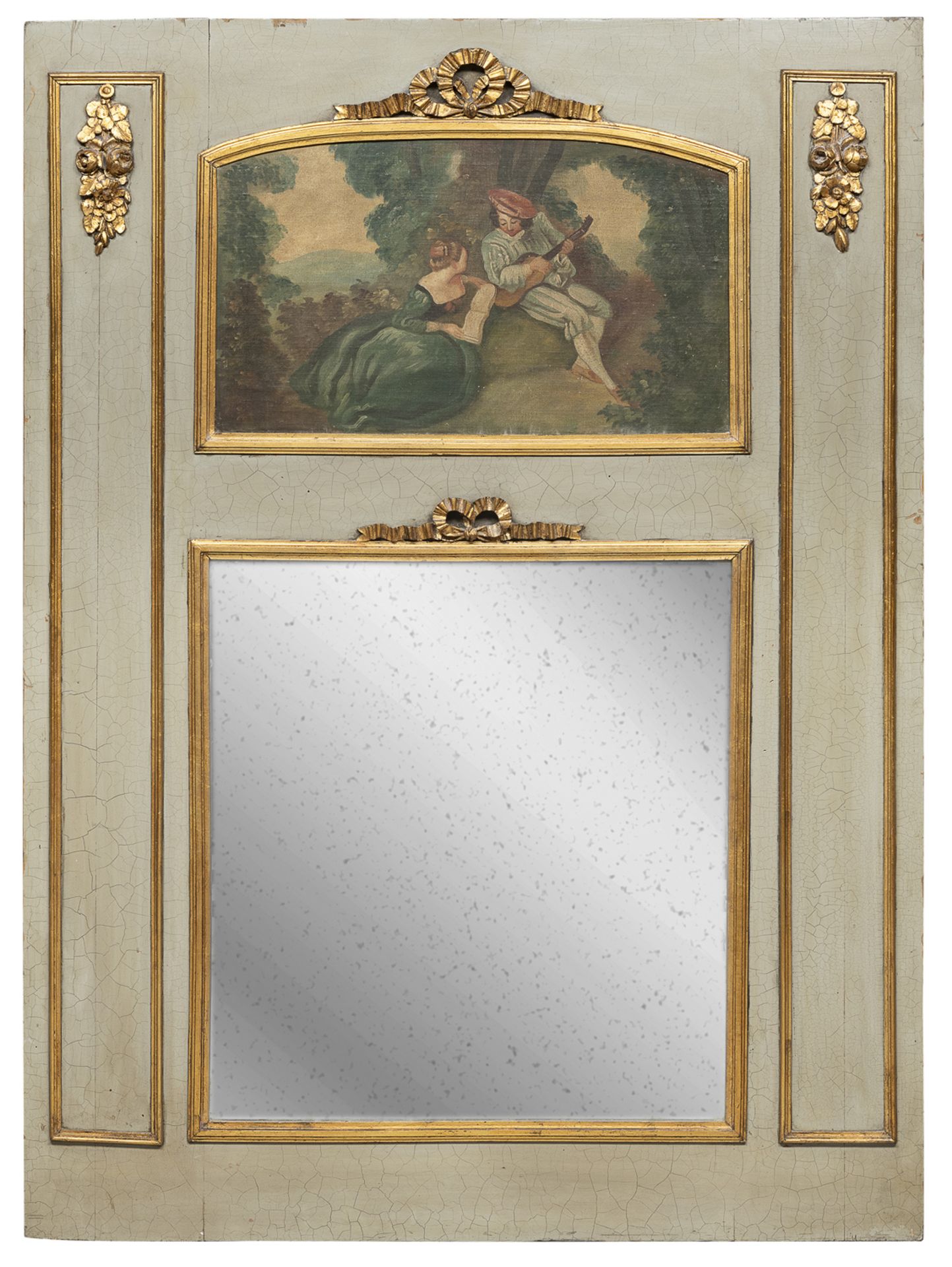 FIREPLACE MANTLE WITH PAINTING