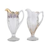 TWO CUT GLASS JUGS