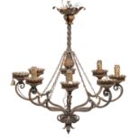 WROUGHT IRON CHANDELIER