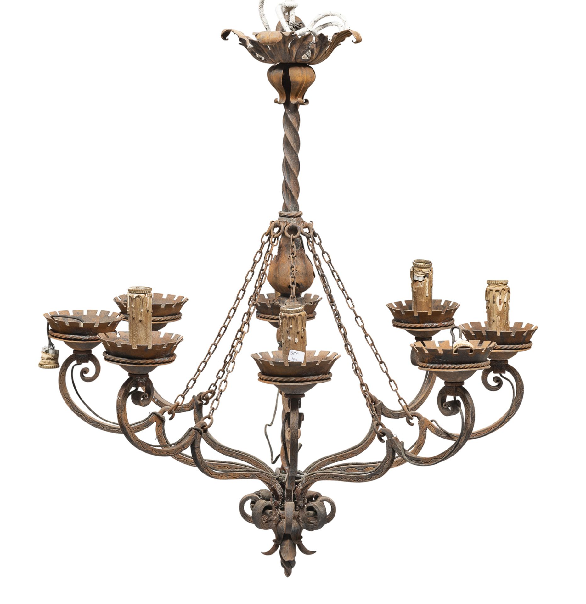 WROUGHT IRON CHANDELIER