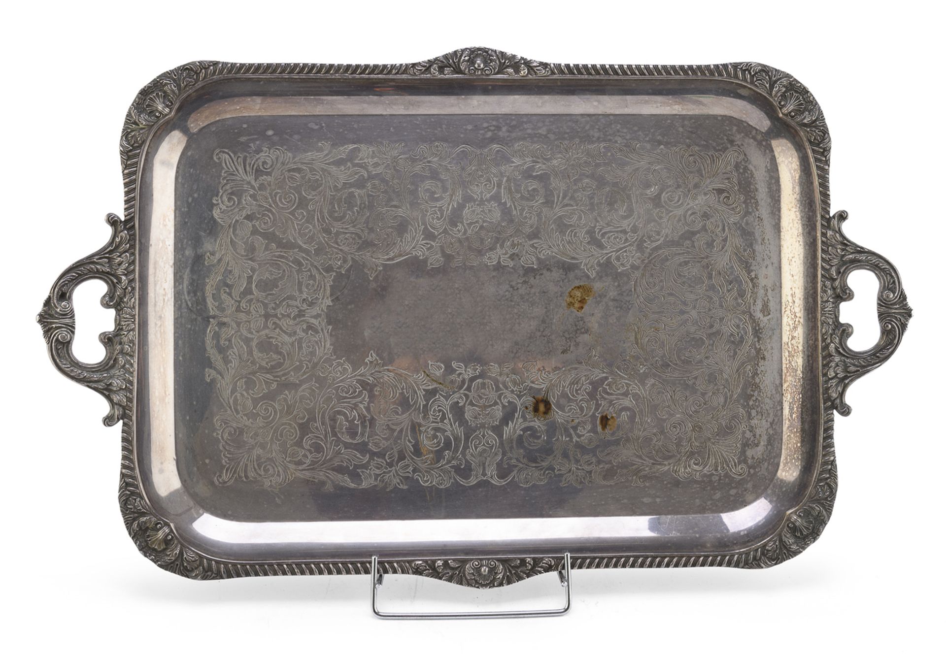 LARGE SILVER-PLATED TRAY