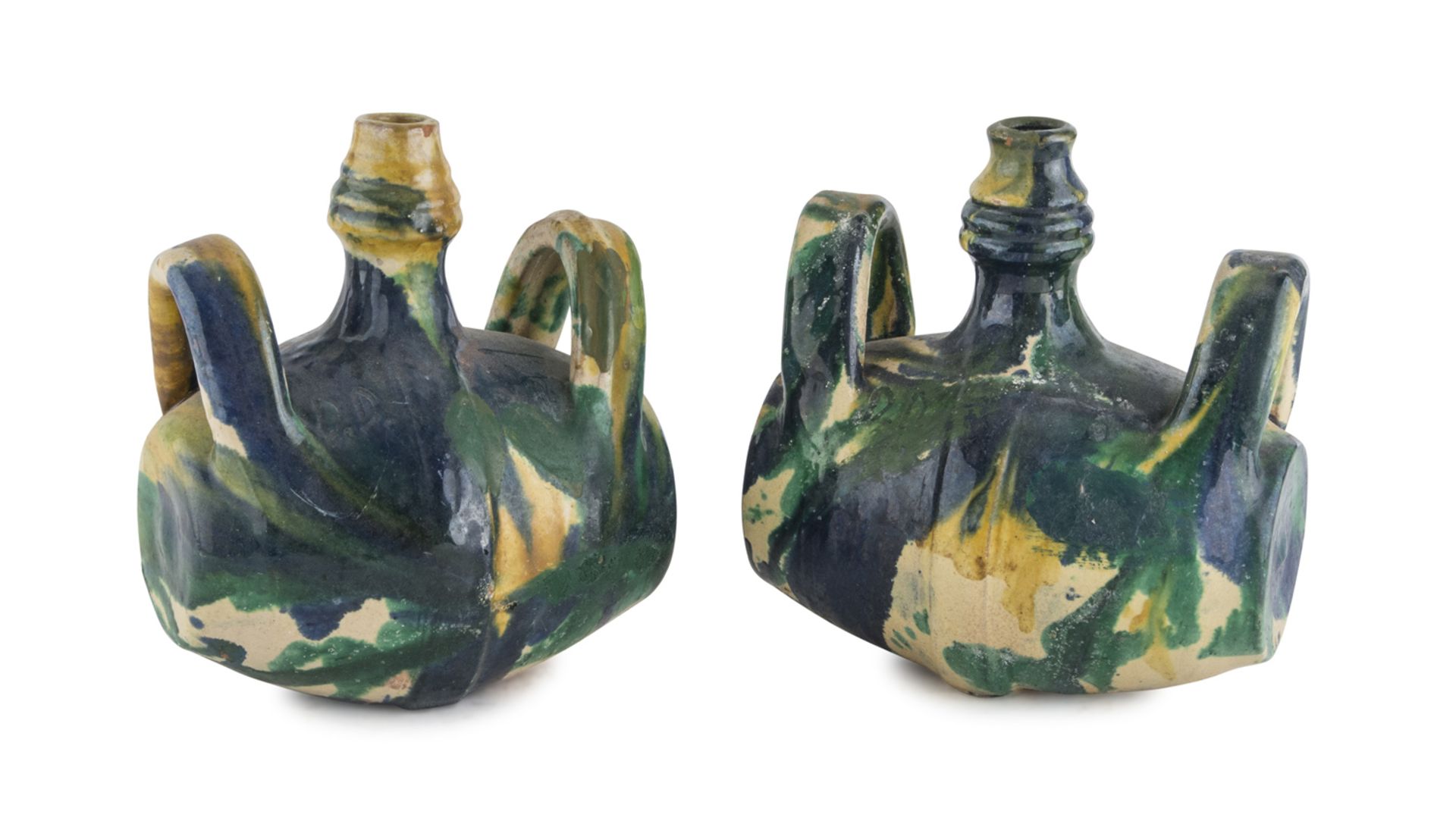 PAIR OF CERAMIC BOTTLES SEMINARA