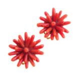 PAIR OF EARRINGS WITH CORALS