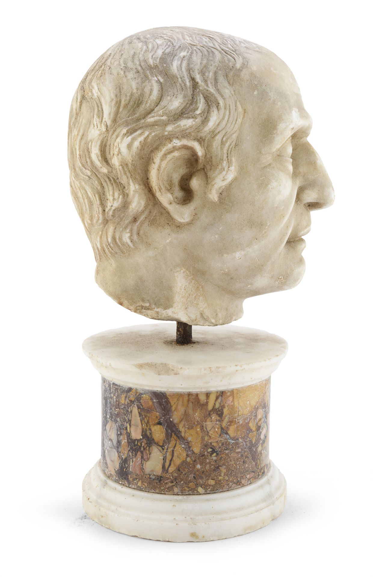 HEAD OF CAESAR IN WHITE MARBLE - Image 2 of 2