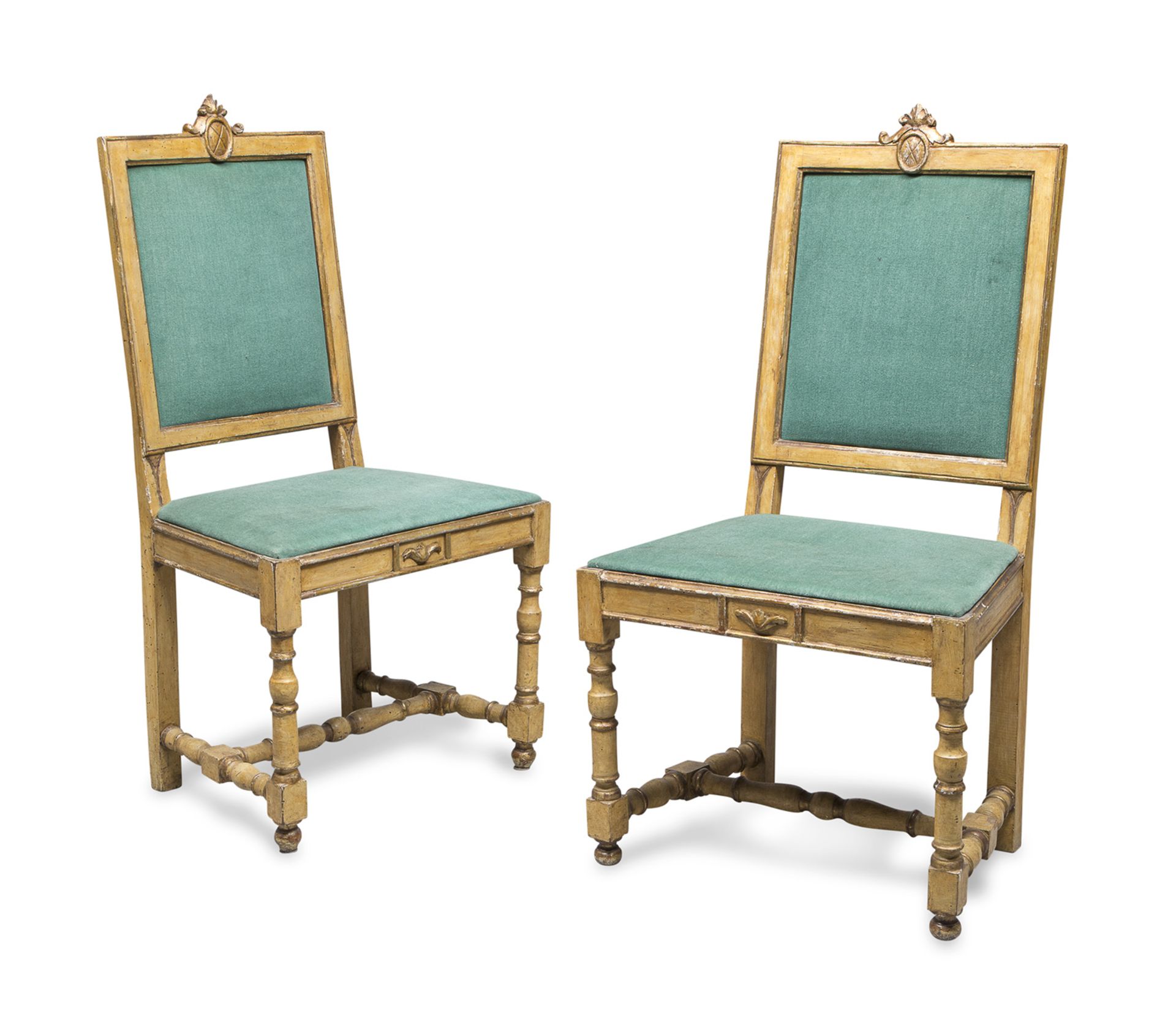 PAIR OF LACQUERED CHAIRS