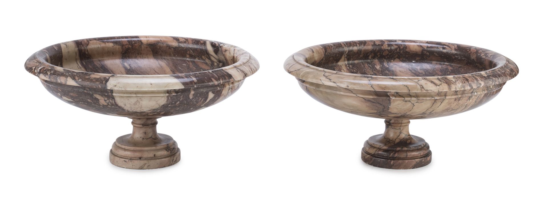 PAIR OF BASINS IN AFRICAN MARBLE