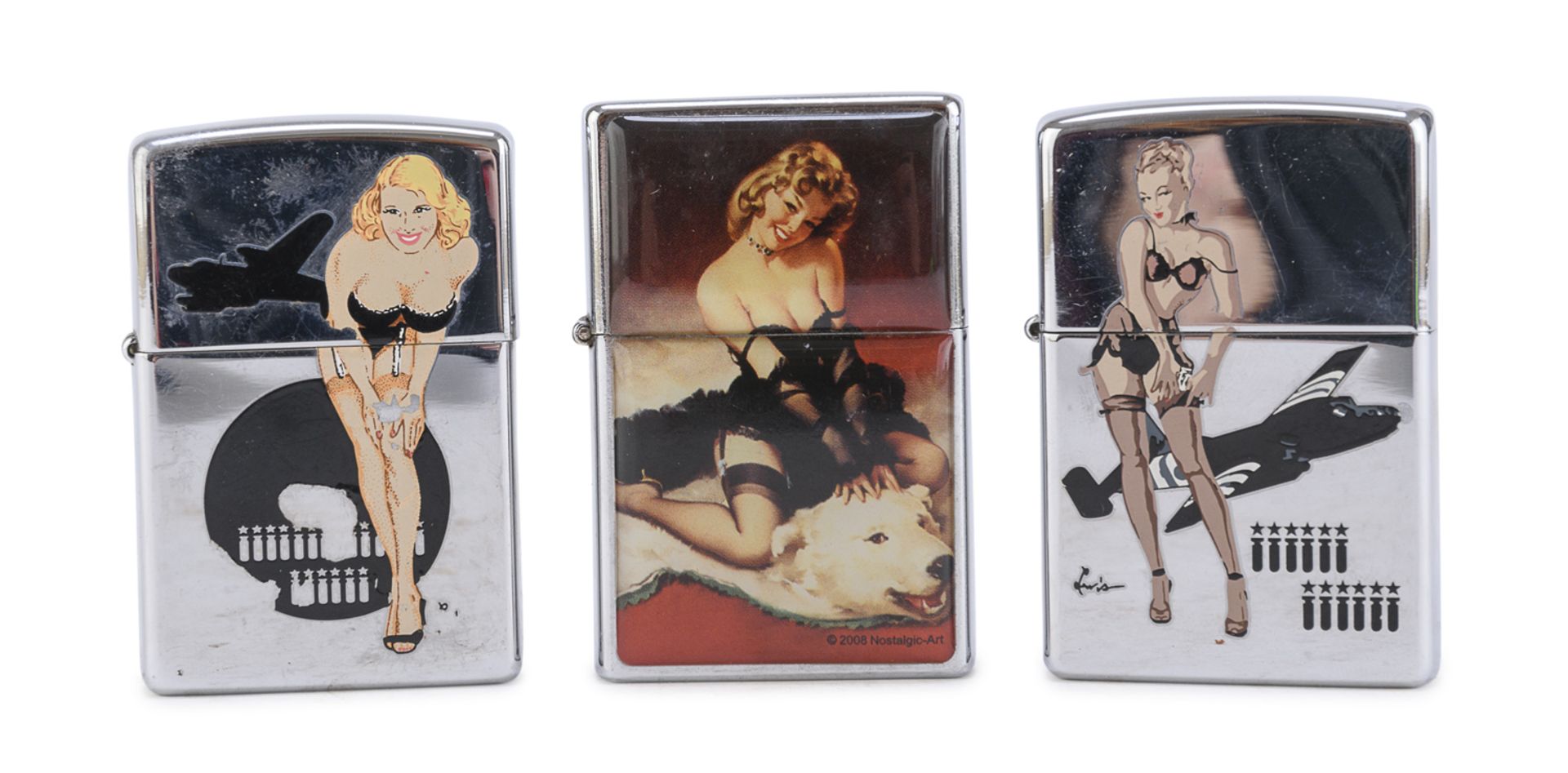 THREE ZIPPO LIGHTERS 1970s