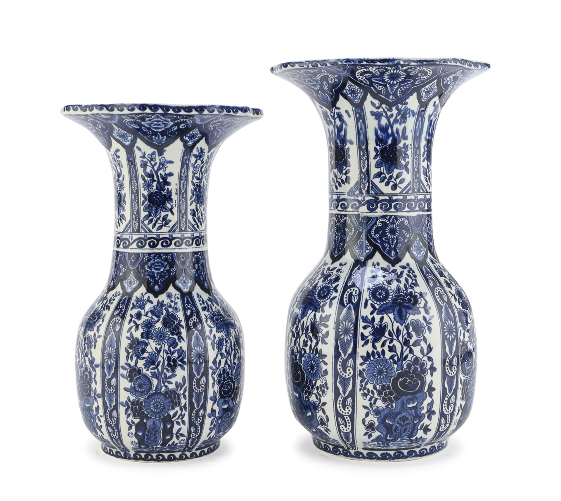 TWO CERAMIC VASES DELFT