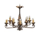 WROUGHT IRON CHANDELIER