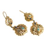 GOLD EARRINGS WITH ENAMELS