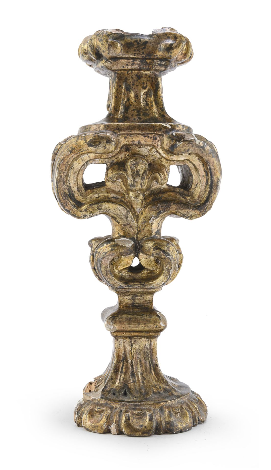 CANDLESTICK IN GILTWOOD NAPLES SEVENTH CENTURY