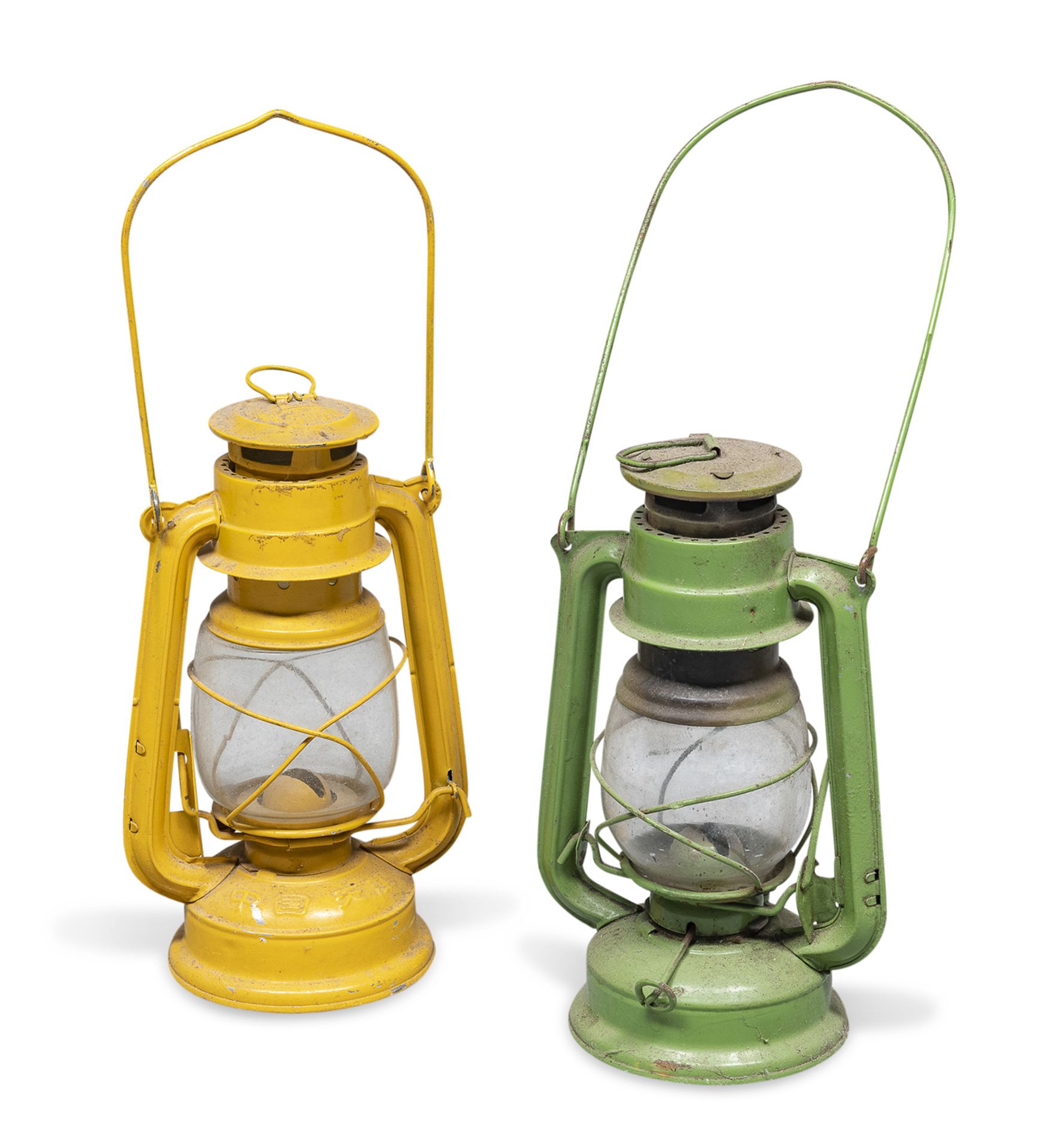 TWO METAL LANTERNS