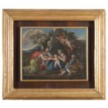 ROMAN OIL PAINTING ESCAPE INTO EGYPT 18TH CENTURY