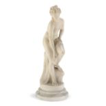 ALABASTER SCULPTURE OF BATHING VENUS 19th CENTURY