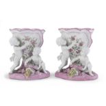 PAIR OF PORCELAIN VASES PROBABLY GERMANY LATE 19th CENTURY