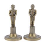 RARE PAIR OF BRONZE PLACEHOLDERS EMPIRE PERIOD