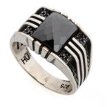 SILVER ART DECO STYLE RING