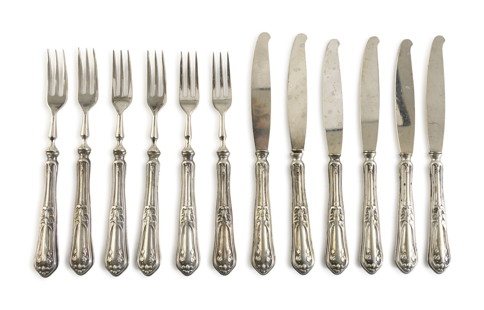 ELEVEN PIECES OF DESSERT CUTLERY ITALY EARLY 20TH CENTURY