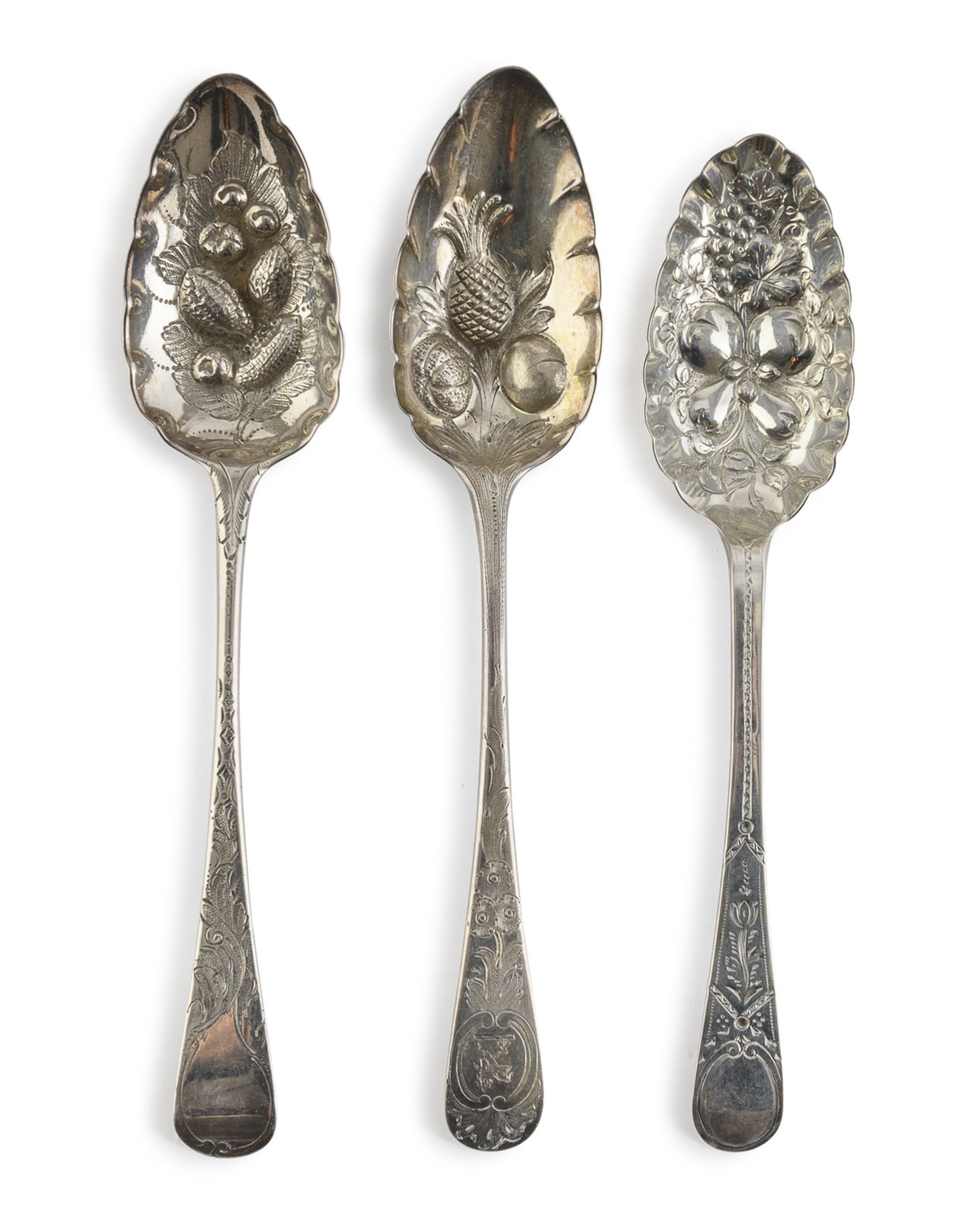 THREE SILVER SPOONS LONDON 1790