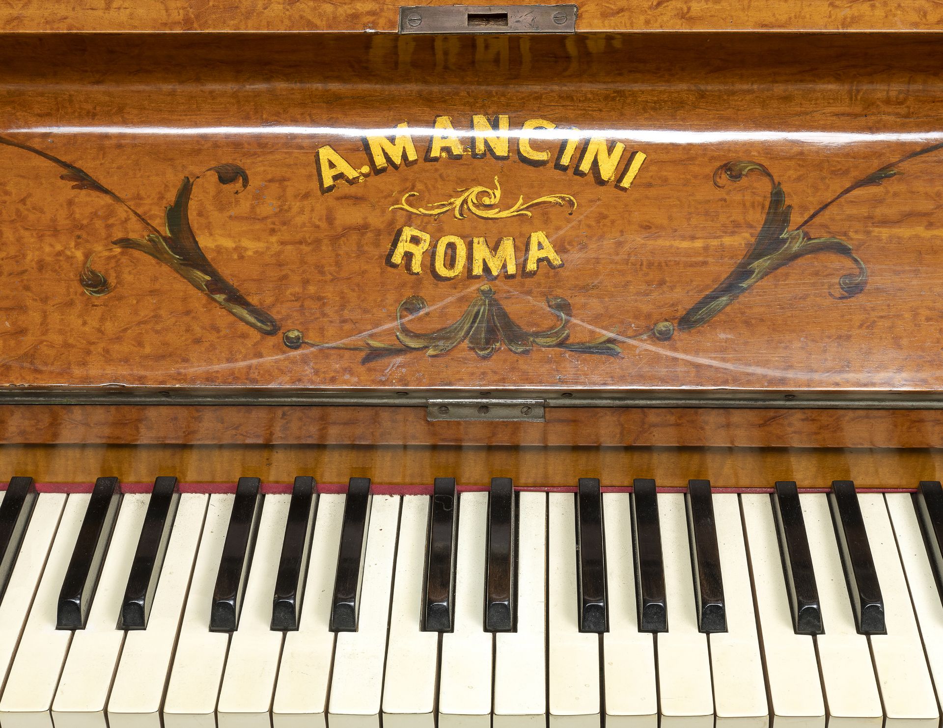 BEAUTIFUL VERTICAL PIANO A. MANCINI ROME 19TH CENTURY - Image 2 of 2