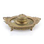 MIGNON INKWELL IN BRONZE AND GILDED METAL EMPIRE PERIOD