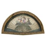 BEAUTIFUL PAPER FAN 19th CENTURY