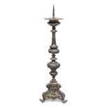 BEAUTIFUL SILVER-PLATED CANDLESTICK 18th CENTURY