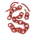 REMAINS OF RED CORAL NECKLACE