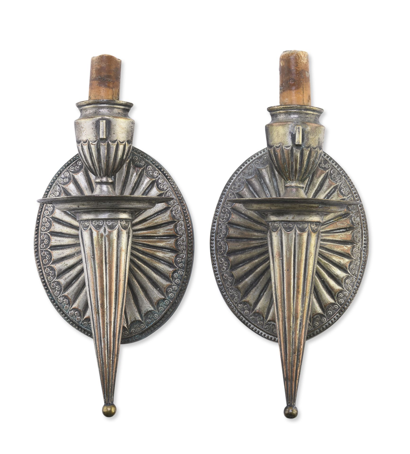 PAIR OF BAYONET WALL LAMPS EARLY 19th CENTURY