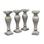 FOUR BALUSTRADES IN WHITE MARBLE 19TH CENTURY