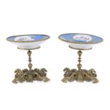 PAIR OF PORCELAIN STANDS PROBABLY SEVRES 19th CENTURY