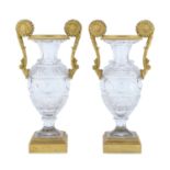 BEAUTIFUL PAIR OF CRYSTAL VASES EARLY 19th CENTURY