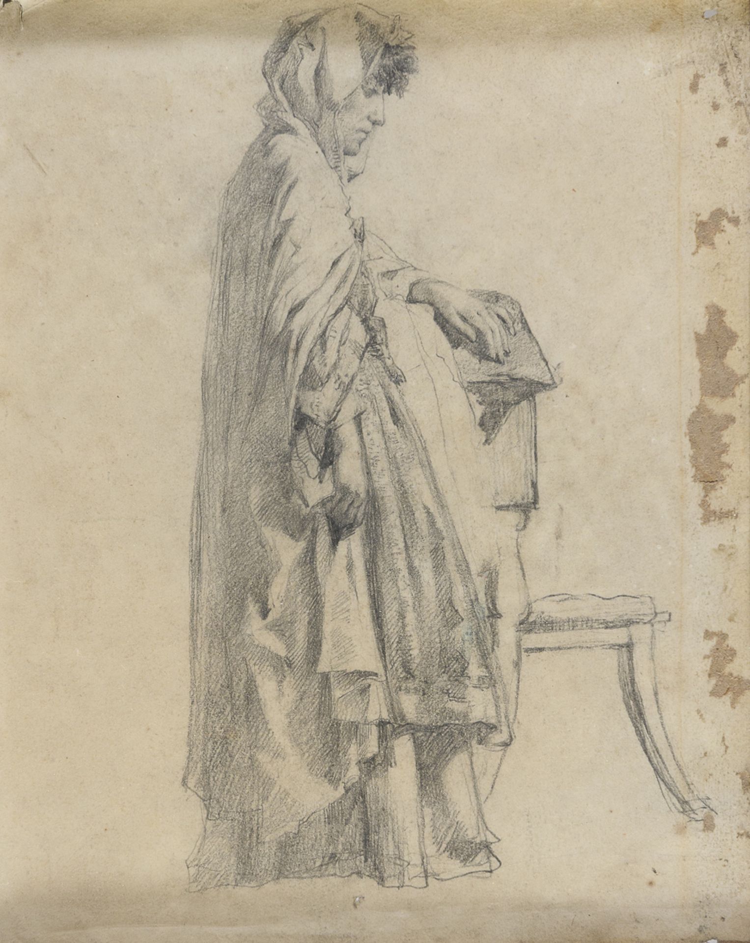 TWO ITALIAN DRAWINGS LATE 19TH CENTURY - Image 2 of 2
