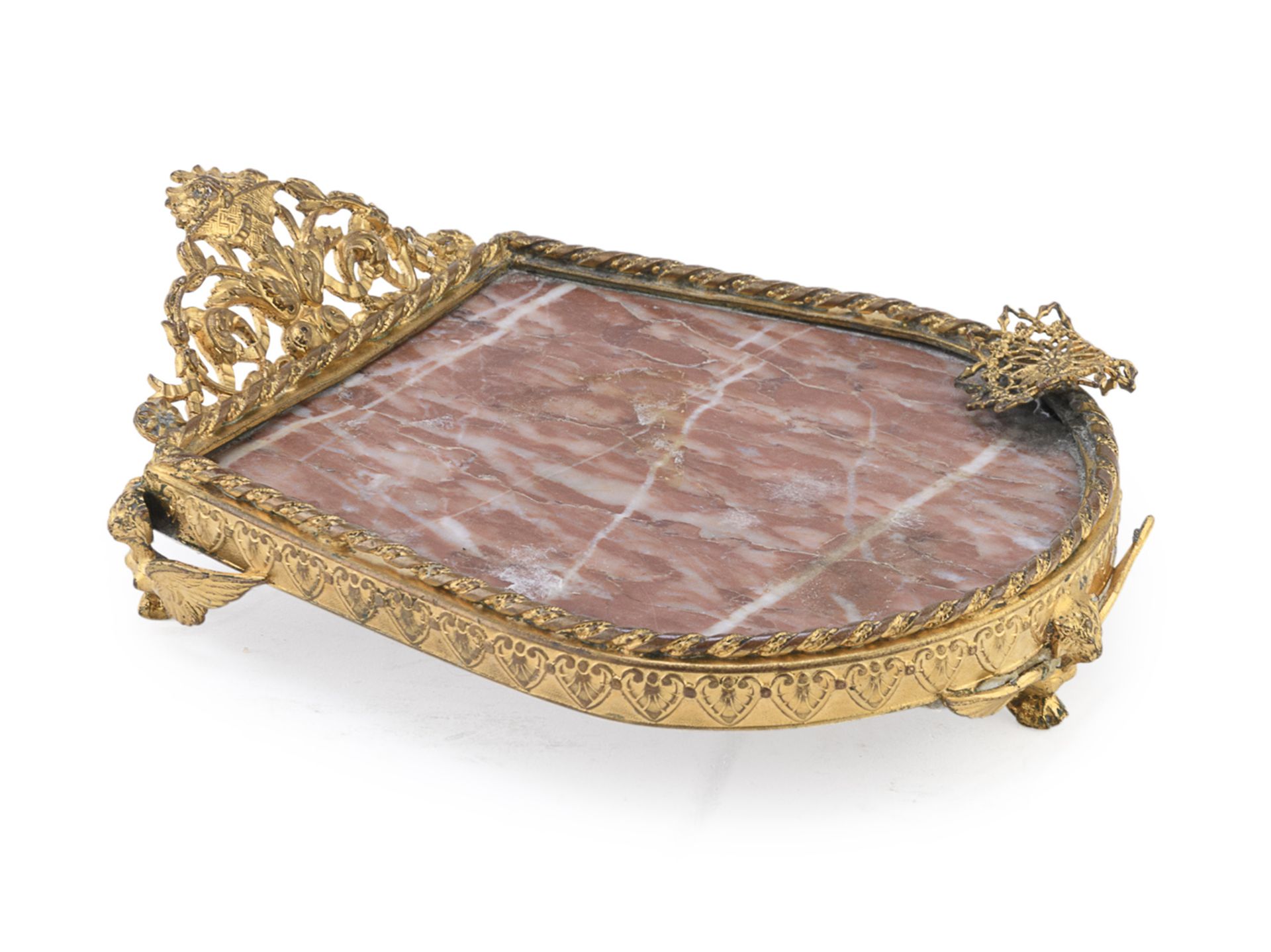 MIGNON ASHTRAY IN RED BRECCIA 19th CENTURY