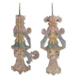 REMAINS OF PAIR OF WALL CANDLESTICKS MARCHE 18TH CENTURY