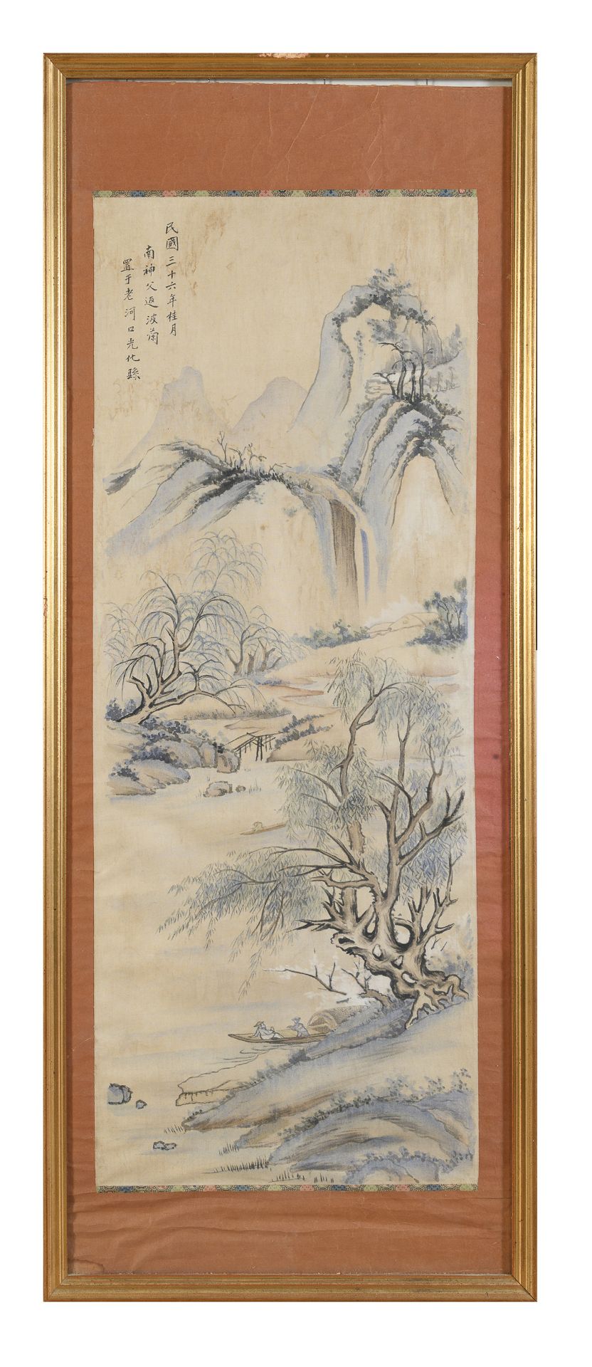 TWO CHINESE MIXED MEDIA PAINTINGS MID-20TH CENTURY - Image 2 of 2